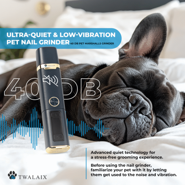Twalaix 3-in-1 Ultimate Paw Care Kit For All Sizes | Quiet, Safe, Professional Nail Grinder, Clipper, File - Image 3