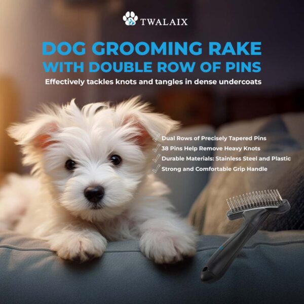 Twalaix 6-in-1 Ultimate Pet Grooming Brushes Kit | Complete Tool Kit to Groom Your Pet - Image 4