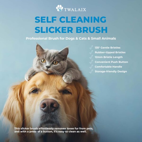Twalaix 6-in-1 Ultimate Pet Grooming Brushes Kit | Complete Tool Kit to Groom Your Pet - Image 6
