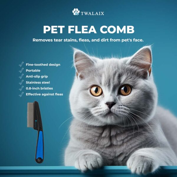 Twalaix 6-in-1 Ultimate Pet Grooming Brushes Kit | Complete Tool Kit to Groom Your Pet - Image 7