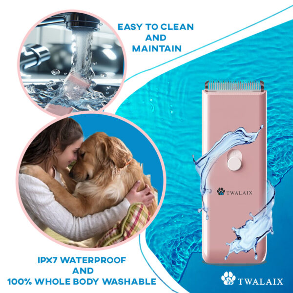 Twalaix 5-in-1 Pet Hair Grooming Kit | Perfect for Dogs & Cats, Low Noise, Waterproof - Image 2