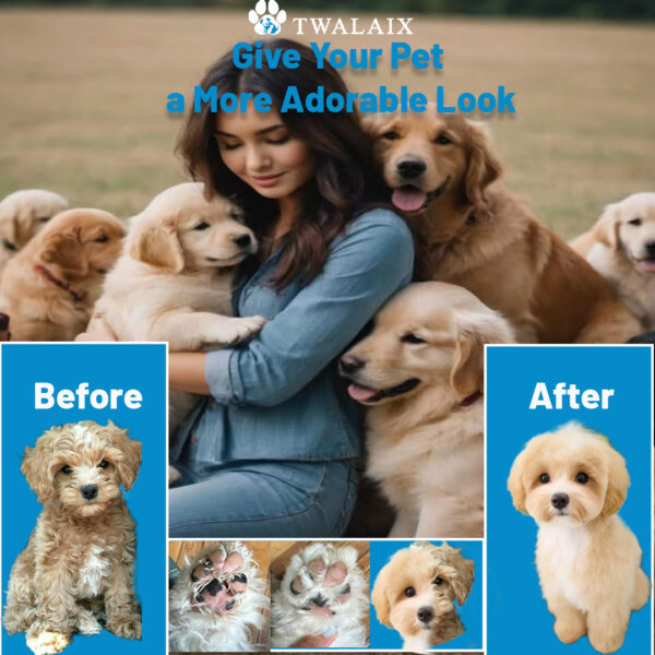 Twalaix 5-in-1 Pet Hair Grooming Kit | Perfect for Dogs & Cats, Low Noise, Waterproof - Image 7